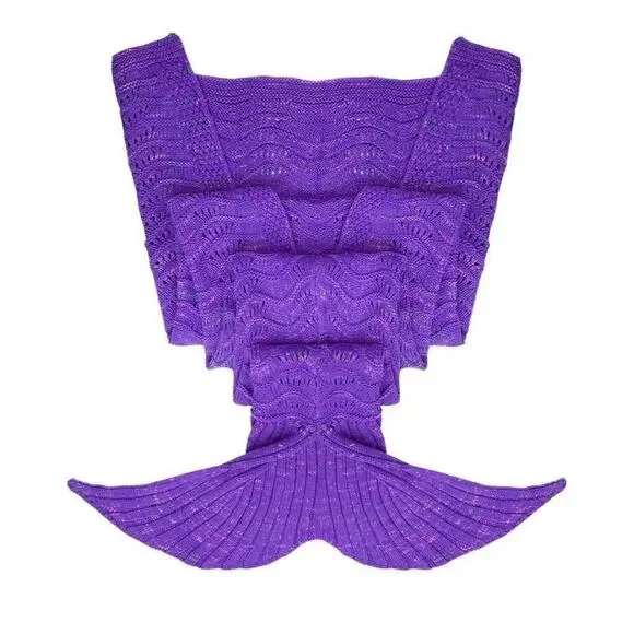 Marmaduke Tail Blanket Purple Blanket - Picture 2 of 4